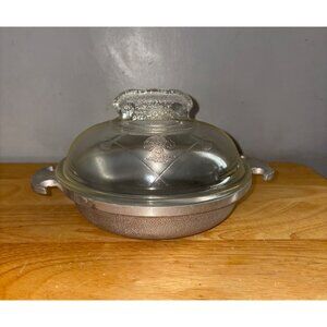Guardian Service Hammered Aluminum 6.75" x 2.5" Pot Pan with Glass Lid Cookware